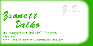 zsanett dalko business card